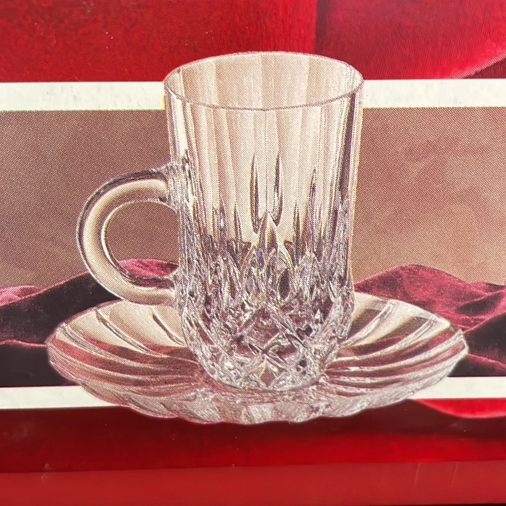 Royal Crystal Rock Cup and Saucer (Set of 6)